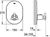 Внешняя часть термостата Grohe Atrio Ypsilon 19392000 хром