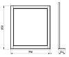 Зеркало ASB-Woodline Гранда 77 белый