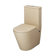 Унитаз-компакт Grossman Color GR-4480BEMS, безободковый, с крышкой-сиденьем микролифт, бежевый матовый