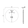 Зеркало Vincea VLM-3DE800-2 80 см, c сенсорным выключателем и диммером, с функцией антизапотевания