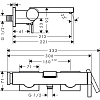 Смеситель для ванны с душем Hansgrohe Tecturis E 73420670 черный