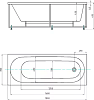 Акриловая ванна Aquatek Оберон 180x80 см OBR180-0000008, белый