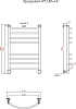 Полотенцесушитель электрический Тругор Приоритет эл ТЭН 2 80*40 (ЛЦ2)