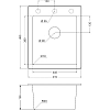 Кухонная мойка Domaci Солерно DMQ-1415.Q морион черный