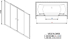 Шторка для ванной Radaway Vesta DWD 160 прозрачное стекло