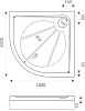 Поддон для душа Good Door Эклипс 100x100 с ножками и поддоном