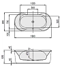 Акриловая ванна Hoesch Spectra 180х90 6465.010 белый