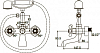 Смеситель KAISER Carlson Style 44222-3/44223-3 GOLD для ванны с душем