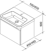 Тумба под умывальник Ravak 10° SD 65х48 серая X000000737