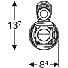 Сливная арматура Geberit Typ 290 282.303.21.2 , хром