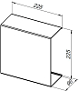 Полка Aquanet Магнум 00302235 22.5x22.5 белая, квадрат