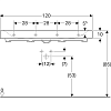 Раковина 120 см Geberit Citterio 500.553.01.1, белый