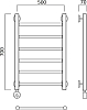Полотенцесушитель электрический Aquanerzh Прямая 000-10A7050_L