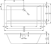 Акриловая ванна Riho Rething Cubic B107011005 R, 180x90