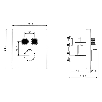 Душевая система Vincea Inspire VSFW-3I21MT2RCH, хром