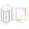 Душевой уголок RGW Passage 020814692-14 стекло прозрачное, профиль черный
