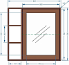 Зеркало-шкаф Stella Polar Монтоне 80 SP-00000158, венге