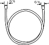 Душевой шланг 125 см Kludi Suparaflex 6107105-00, хром