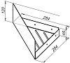 Полка Aquanet Магнум 00302225 28x28 черная матовая, угловая