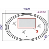 Зеркало Clarberg Ellipse ELI0210 белый