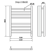 Полотенцесушитель электрический Ника Step-3 STEP-3 80/50 U хром