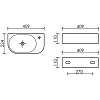 Раковина подвесная Ceramica Nova Element CN6066L белый