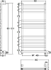 Полотенцесушитель электрический Margaroli Sole 564/11 TQ 5644611TQCRNB, хром