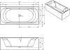 Акриловая ванна Riho Linares 200x90 L B144012005 без гидромассажа