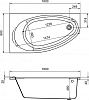 Акриловая ванна Roca Corfu 160х90 см 248573000 левая, белый
