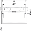 Тумба для комплекта 93 см Geberit Renova Plan 879110000 белый