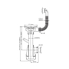 Сифон для мойки Nova 1041 D40 корзиночного типа с отводом для стиральной машины, белый