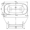 Квариловая ванна Villeroy & Boch Antheus 175х80 UBQ175ANH7F400V-01 белый