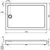 Душевой поддон Bas Олимпик 140x90 ПН00061, белый