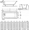 Чугунная ванна Roca Continental 170х70 21290100R