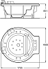 Акриловая ванна Roca Circular 175x160 248210001