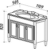 Тумба с раковиной Belux Империя 105 белая