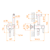 Гигиенический душ со смесителем RGW Shower Panels 581408211-11 серый