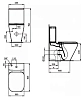 Напольный унитаз Ideal Standard Tonic II K316901/K404901/K7065 AquaBlade белый, сиденье микролифт