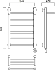 Полотенцесушитель электрический Aquanerzh Прямая 00-90A8050_R с полкой