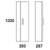 Шкаф-пенал Edelform Forte 3-724-00 белый