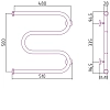 Полотенцесушитель водяной Сунержа М-образный 00-4007-5050 хром