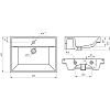 Тумба под раковину Diwo Тольятти TL3009T/RDE-60/BM1015 белый