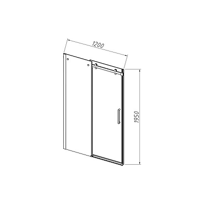 Душевая дверь Vincea Como-N VDS-4CN120CLB 120x195 см, черный, стекло прозрачное