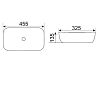 Раковина накладная CeramaLux Серия NC D1333H009 серый