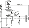 Сифон для раковины AlcaPlast A41P