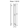 Полотенцесушитель электрический Ника Robe-1 роб-1 120/10 прав хром