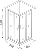 Душевой уголок Good Door Jazze CR-80-G-BR 80x80