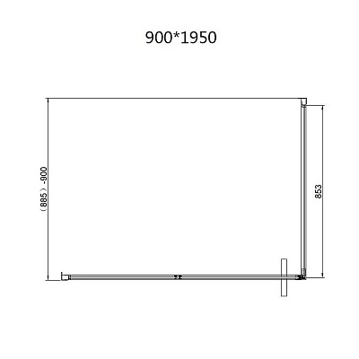 Душевой уголок Vincea Slim 90x90 VSR-4SLP9090CLB профиль черный, стекло прозрачное
