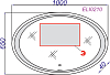 Зеркало Aqwella Clarberg Ellipse 100 ELI0210 с подсветкой с сенсорным выключателем