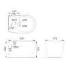 Инсталляции для унитаза TECEbase K440403 с безободковым унитазом Creo Ceramique Avignon AV1100MB, сиденье микролифт, черный матовый, комплект